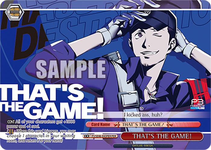 THAT'S THE GAME! (P3/SE46-E43PERPER) [Persona 3 Reload Premium Booster] | Cracking-Singles