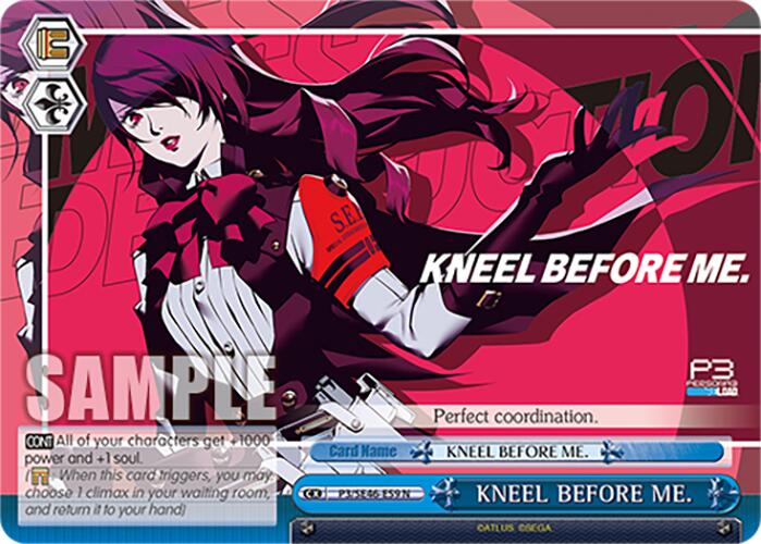 KNEEL BEFORE ME. (P3/SE46-E59N) [Persona 3 Reload Premium Booster] | Cracking-Singles