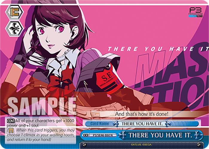 THERE YOU HAVE IT. (P3/SE46-E60N) [Persona 3 Reload Premium Booster] | Cracking-Singles