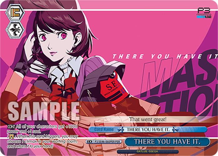 THERE YOU HAVE IT. (P3/SE46-E60PERPER) [Persona 3 Reload Premium Booster] | Cracking-Singles