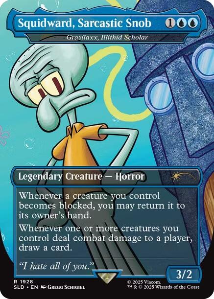 Squidward, Sarcastic Snob - Grazilaxx, Illithid Scholar [Secret Lair Drop Series] | Cracking-Singles