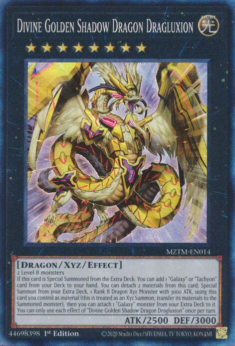 Divine Golden Shadow Dragon Dragluxion (Collector's Rare) [MZTM-EN014] Collector's Rare | Cracking-Singles