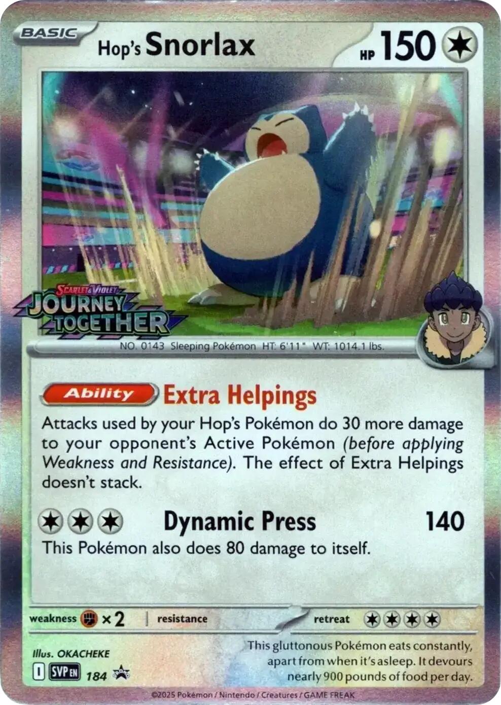 Hop's Snorlax (184) [Scarlet & Violet: Black Star Promos] | Cracking-Singles