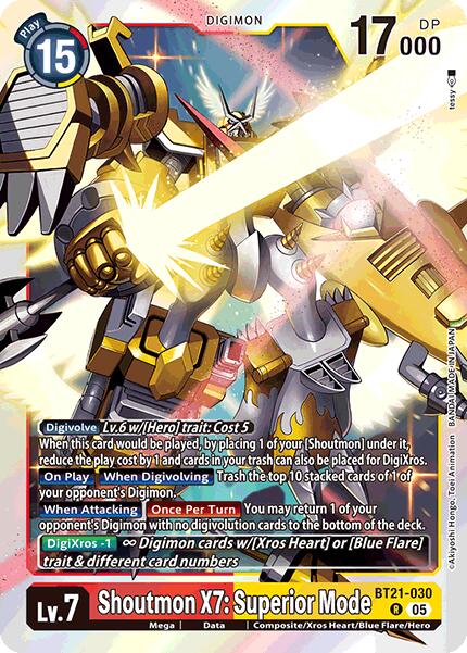 Shoutmon X7: Superior Mode [BT21-030] [World Convergence] | Cracking-Singles