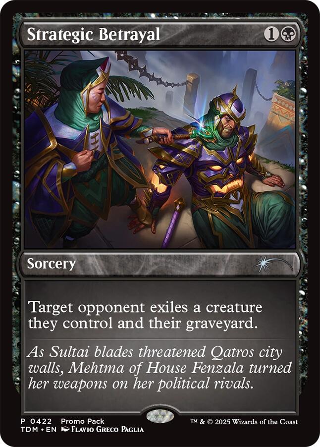 Strategic Betrayal [Tarkir: Dragonstorm Promos] | Cracking-Singles