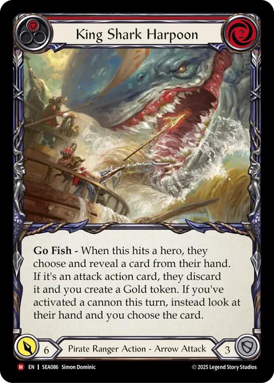 King Shark Harpoon [SEA086] (High Seas)  Rainbow Foil | Cracking-Singles