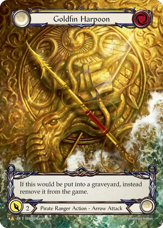 Goldfin Harpoon (Marvel) (Golden) [SEA093] (High Seas)  Cold Foil | Cracking-Singles