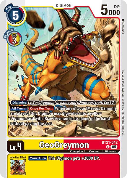 GeoGreymon [BT21-042] [World Convergence] | Cracking-Singles