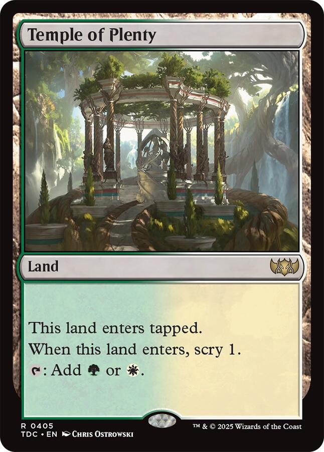 Temple of Plenty [Tarkir: Dragonstorm Commander] | Cracking-Singles