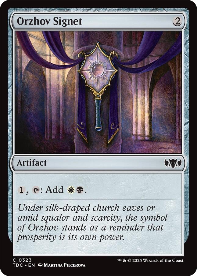 Orzhov Signet [Tarkir: Dragonstorm Commander] | Cracking-Singles
