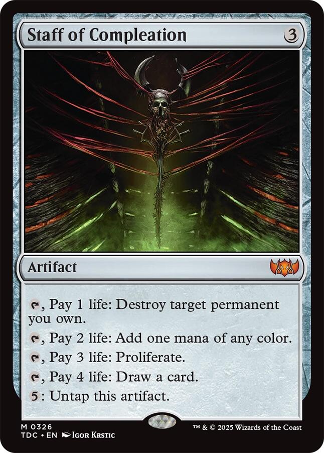 Staff of Compleation [Tarkir: Dragonstorm Commander] | Cracking-Singles