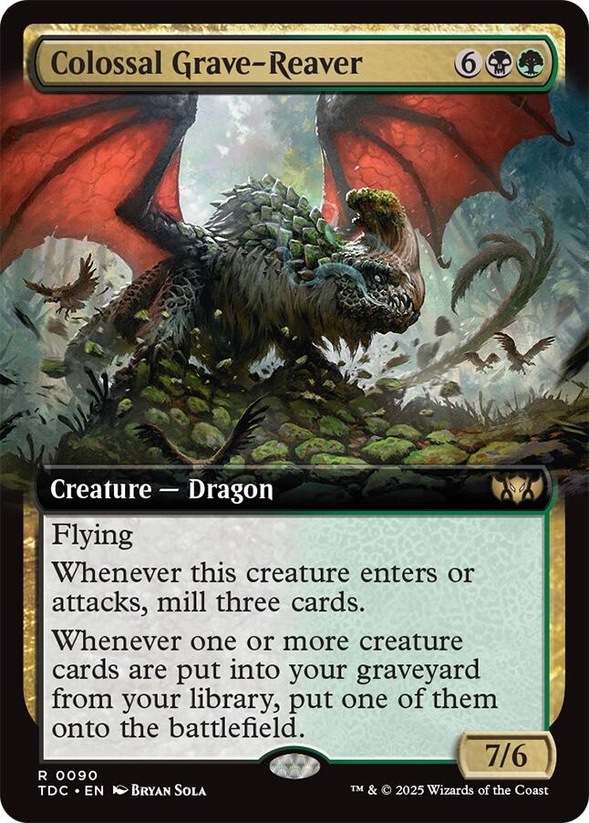 Colossal Grave-Reaver (Extended Art) [Tarkir: Dragonstorm Commander] | Cracking-Singles