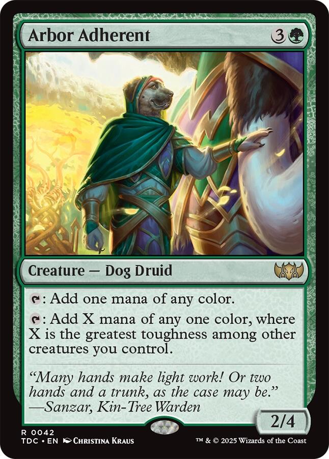Arbor Adherent [Tarkir: Dragonstorm Commander] | Cracking-Singles