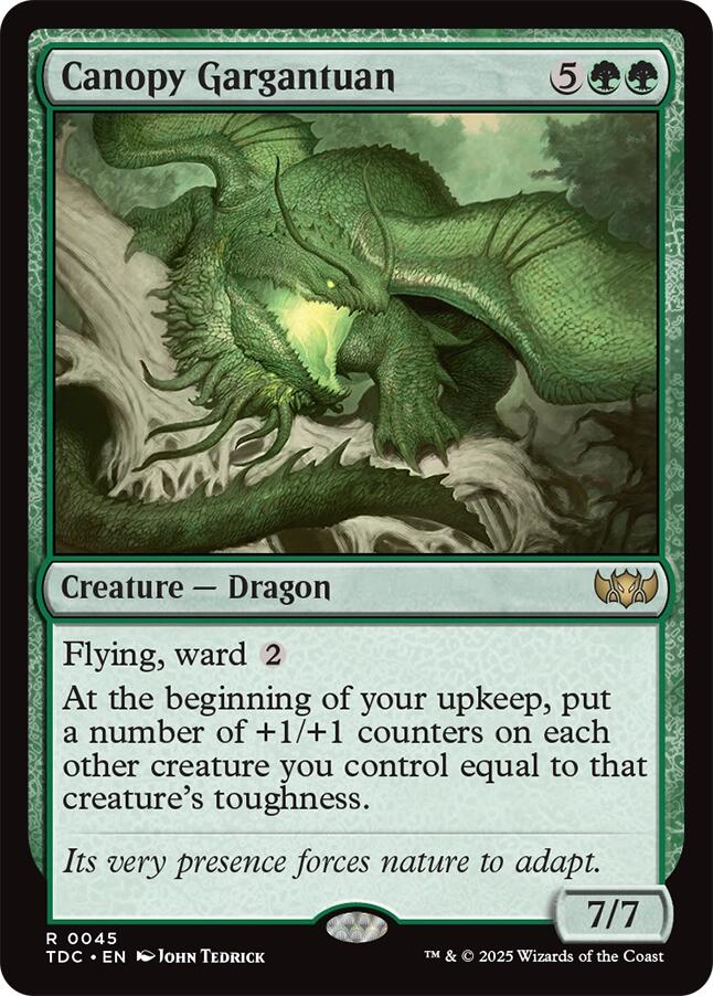 Canopy Gargantuan [Tarkir: Dragonstorm Commander] | Cracking-Singles