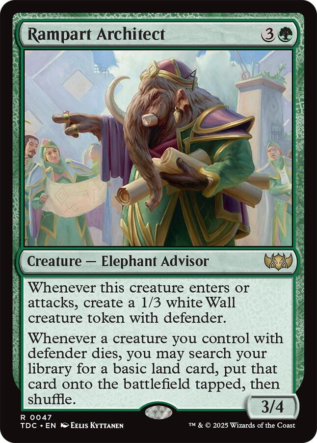 Rampart Architect [Tarkir: Dragonstorm Commander] | Cracking-Singles