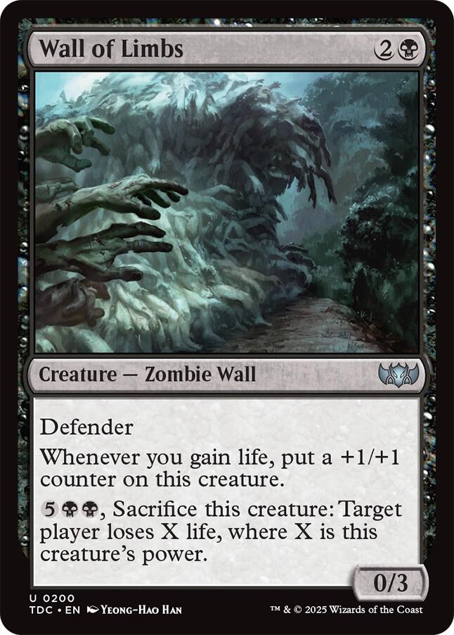 Wall of Limbs [Tarkir: Dragonstorm Commander] | Cracking-Singles