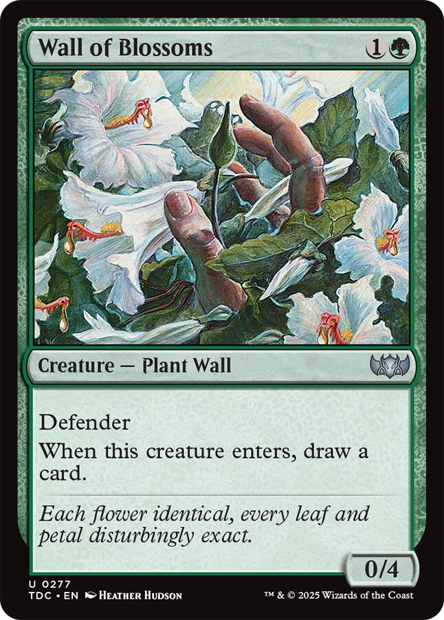 Wall of Blossoms [Tarkir: Dragonstorm Commander] | Cracking-Singles