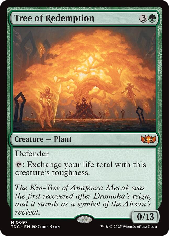 Tree of Redemption [Tarkir: Dragonstorm Commander] | Cracking-Singles