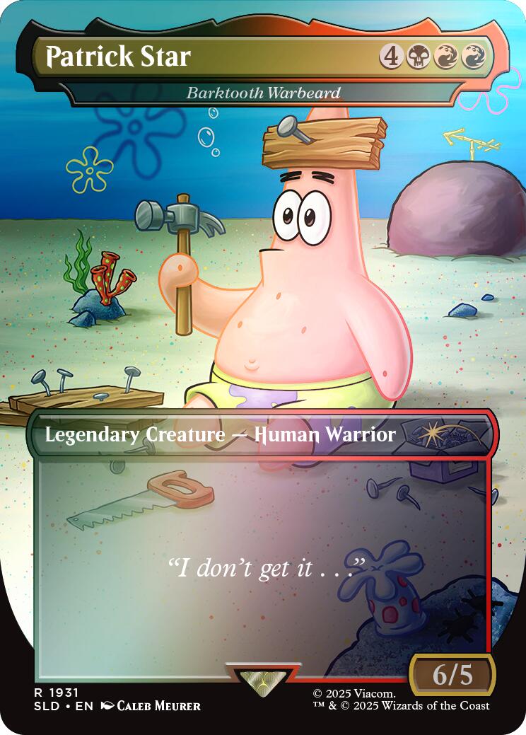 Patrick Star - Barktooth Warbeard (Rainbow Foil) [Secret Lair Drop Series] | Cracking-Singles