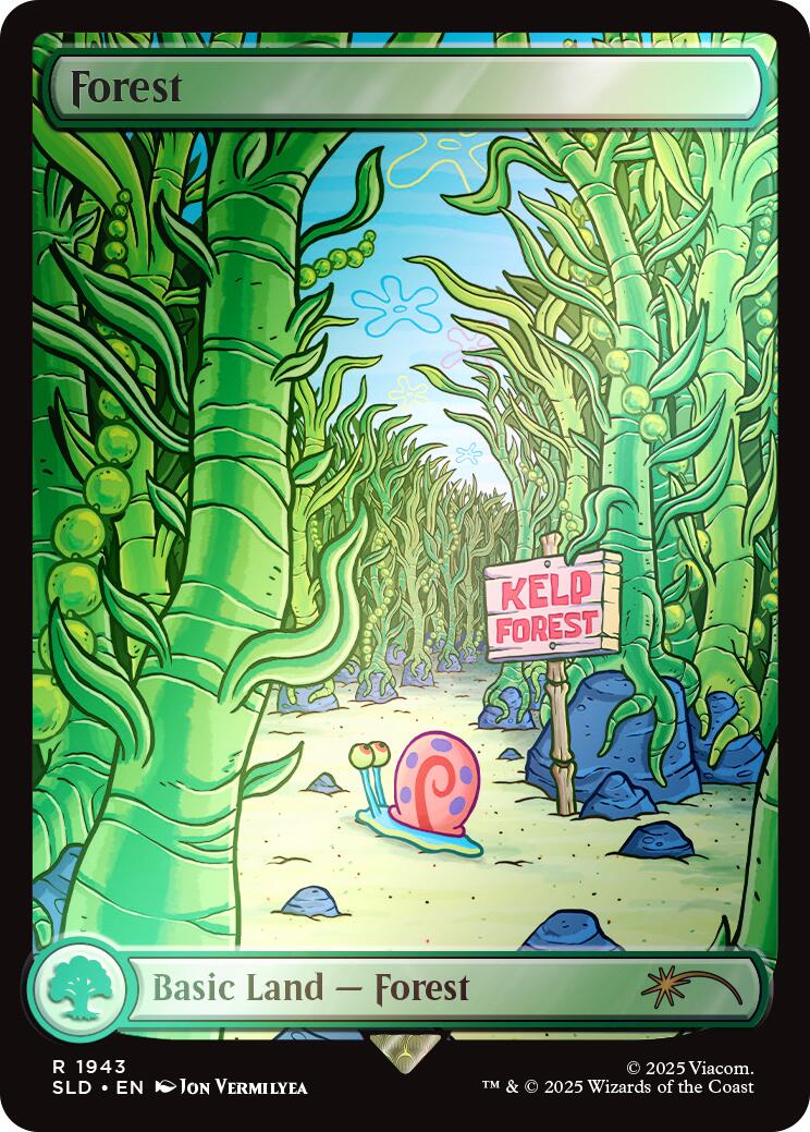 Forest (1943) (Rainbow Foil) [Secret Lair Drop Series] | Cracking-Singles