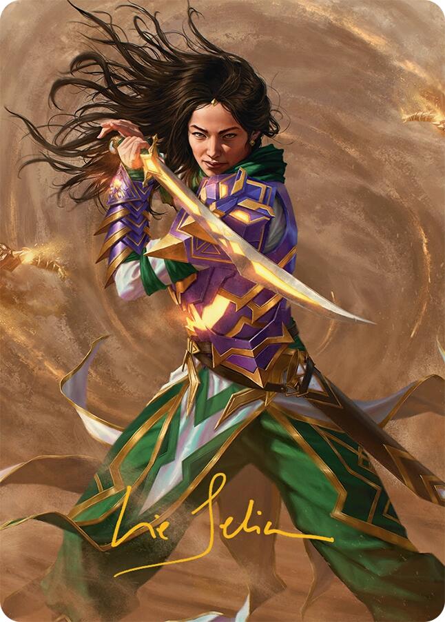 Descendant of Storms Art Card (2/54) (Gold-Stamped Signature) [Tarkir: Dragonstorm Art Series] | Cracking-Singles