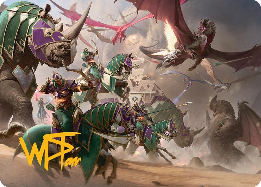 United Battlefront Art Card (5/54) (Gold-Stamped Signature) [Tarkir: Dragonstorm Art Series] | Cracking-Singles
