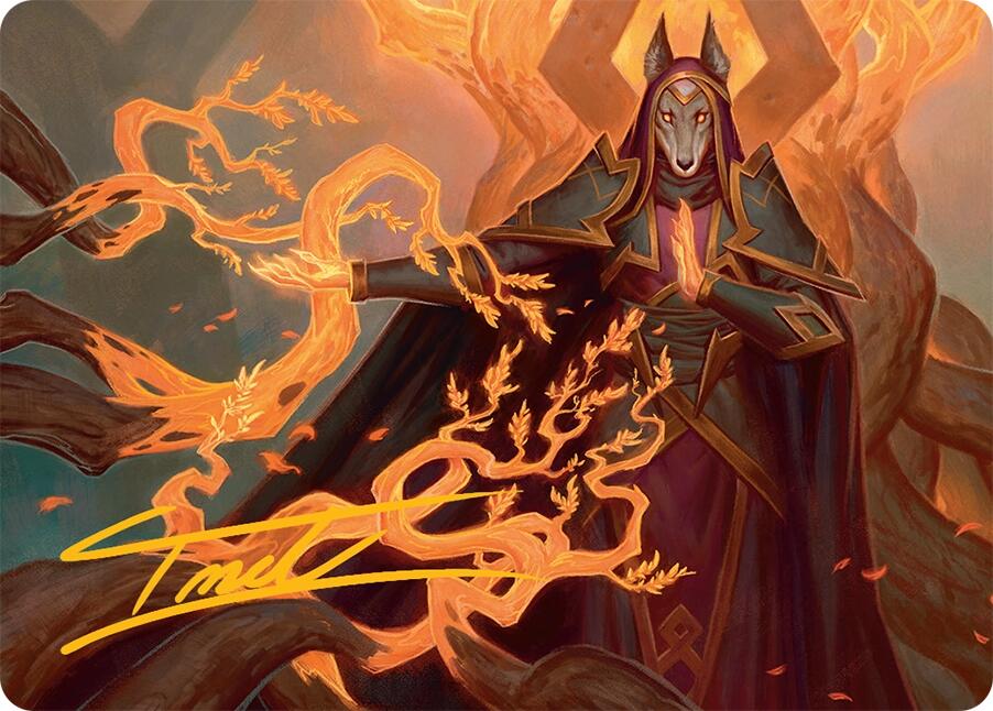 Abzan Devotee Art Card (10/54) (Gold-Stamped Signature) [Tarkir: Dragonstorm Art Series] | Cracking-Singles