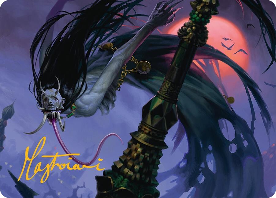 Qarsi Revenant Art Card (12/54) (Gold-Stamped Signature) [Tarkir: Dragonstorm Art Series] | Cracking-Singles