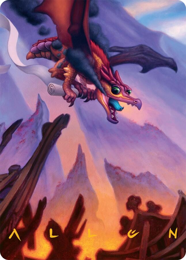 Scavenger Regent Art Card (45/54) (Gold-Stamped Signature) [Tarkir: Dragonstorm Art Series] | Cracking-Singles