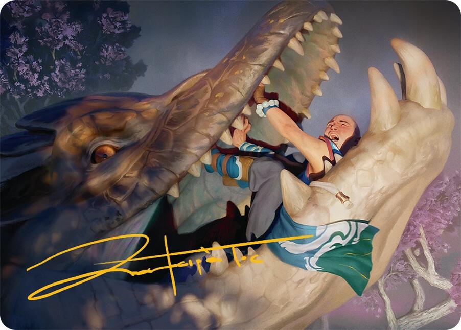 Jaws of Defeat Art Card (53/54) (Gold-Stamped Signature) [Tarkir: Dragonstorm Art Series] | Cracking-Singles
