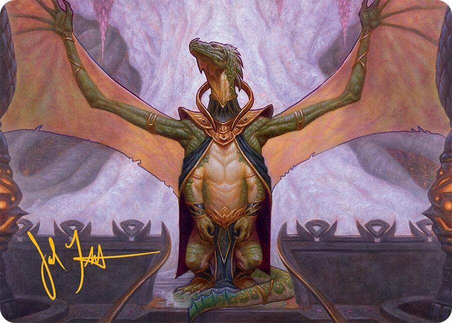 Kheru Goldkeeper Art Card (36/54) (Gold-Stamped Signature) [Tarkir: Dragonstorm Art Series] | Cracking-Singles