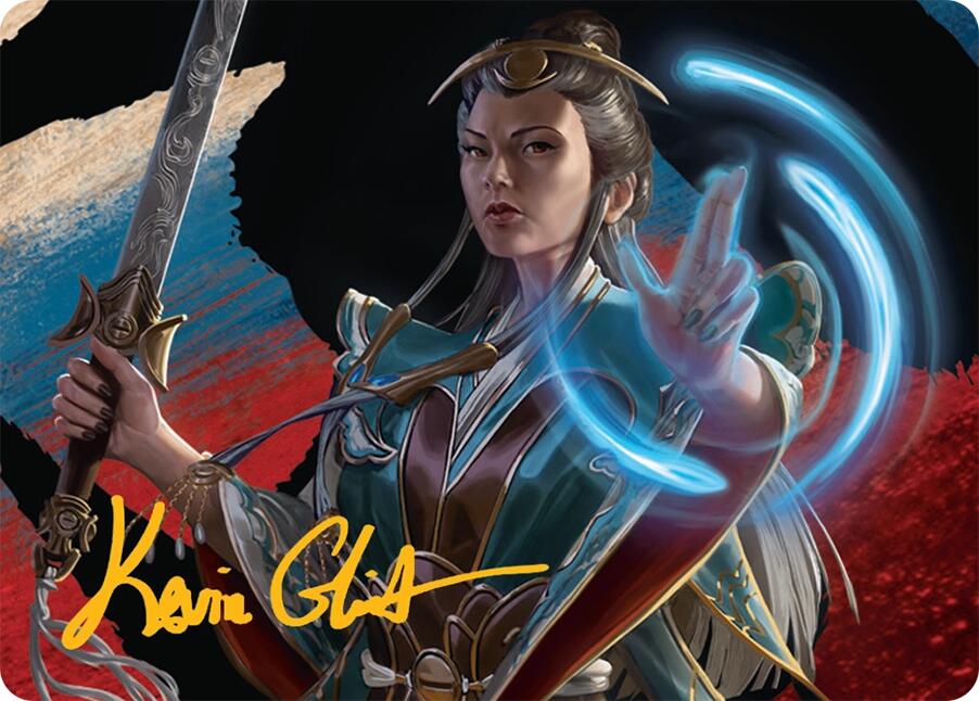Narset, Jeskai Waymaster Art Card (44/54) (Gold-Stamped Signature) [Tarkir: Dragonstorm Art Series] | Cracking-Singles