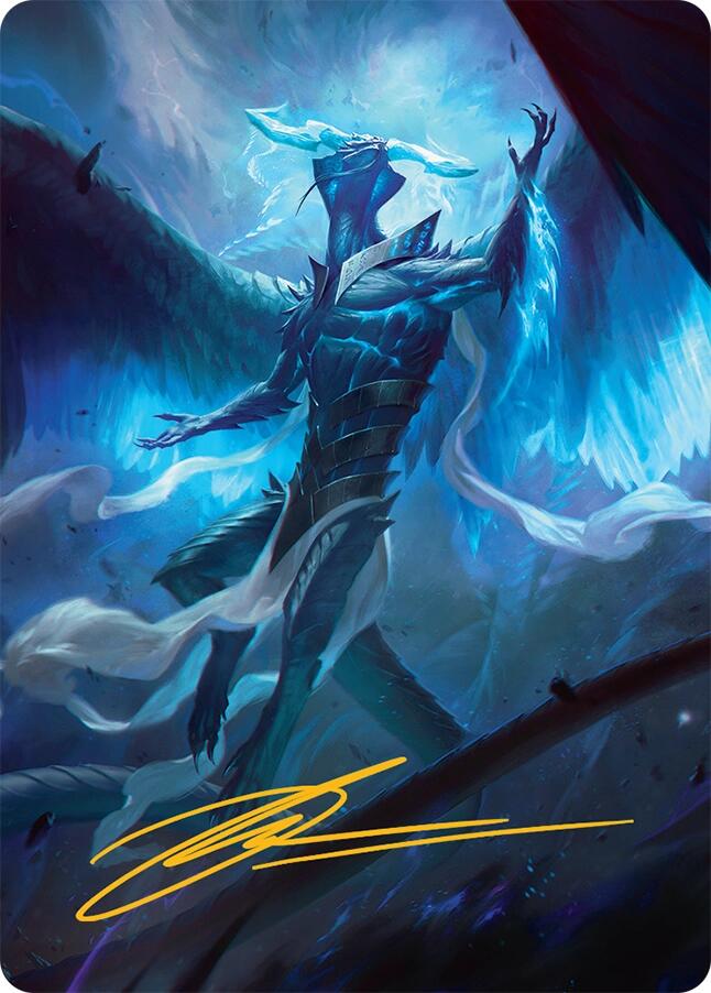 Ugin, Eye of the Storms Art Card (1/54) (Gold-Stamped Signature) [Tarkir: Dragonstorm Art Series] | Cracking-Singles