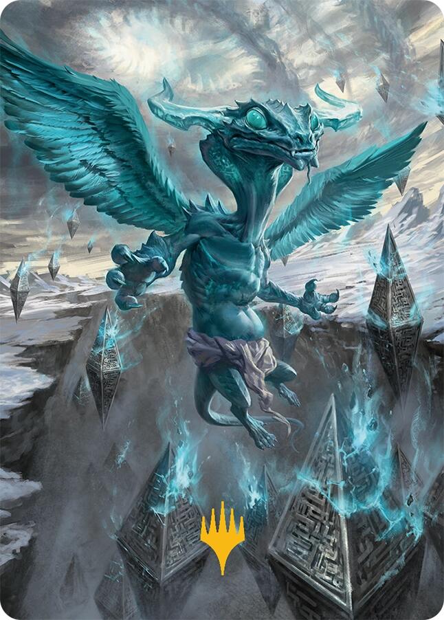 Ugin, Eye of the Storms Art Card (47/54) (Gold-Stamped Signature) [Tarkir: Dragonstorm Art Series] | Cracking-Singles