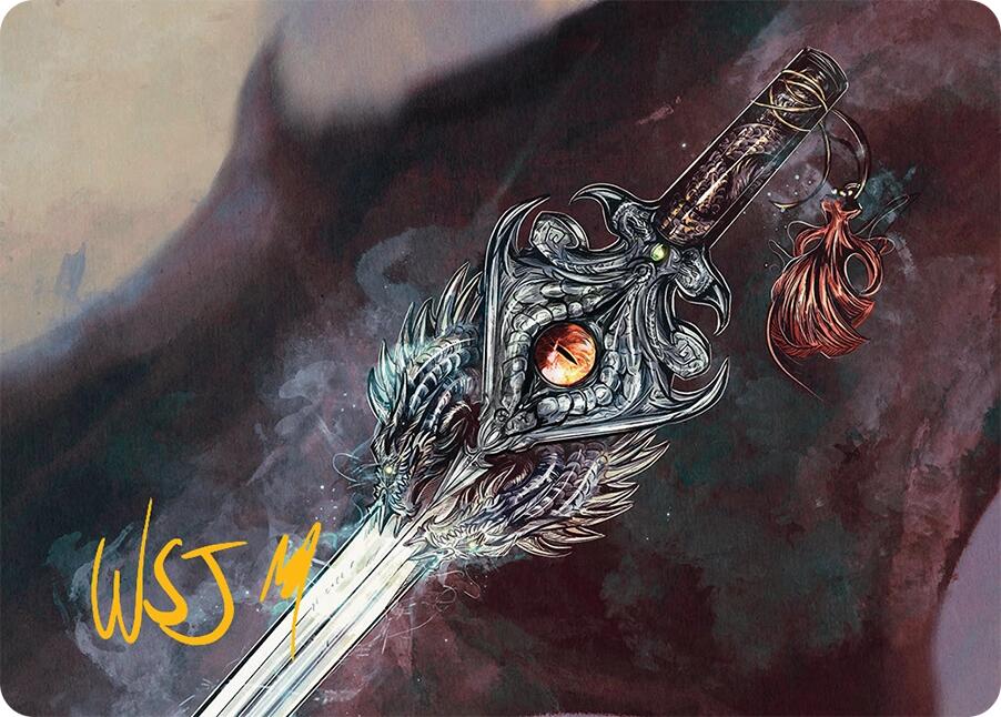 Dragonfire Blade Art Card (40/54) (Gold-Stamped Signature) [Tarkir: Dragonstorm Art Series] | Cracking-Singles