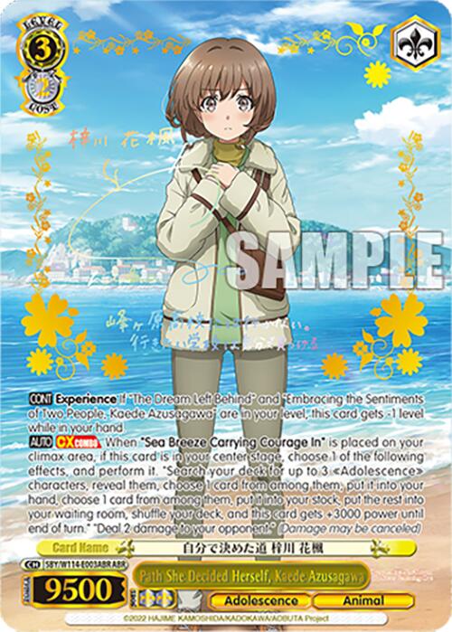 Path She Decided Herself, Kaede Azusagawa (SBY/W114-E003ABR ABR) [Rascal Does Not Dream Series] | Cracking-Singles