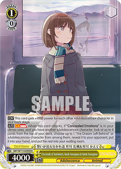 Crossroads of Sentiments, Kaede Azusagawa & Kaede Azusagawa (SBY/W114-E008 R) [Rascal Does Not Dream Series] | Cracking-Singles
