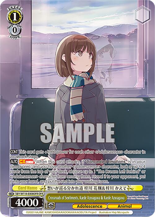 Crossroads of Sentiments, Kaede Azusagawa & Kaede Azusagawa (SBY/W114-E008OFR OFR) [Rascal Does Not Dream Series] | Cracking-Singles