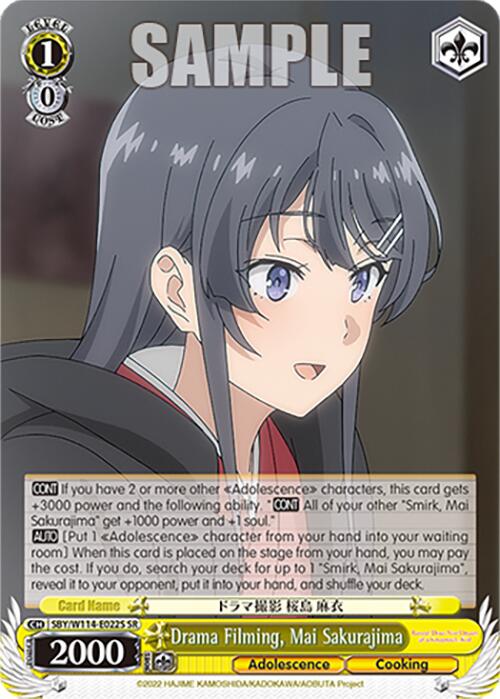 Drama Filming, Mai Sakurajima (SBY/W114-E022S SR) [Rascal Does Not Dream Series] | Cracking-Singles