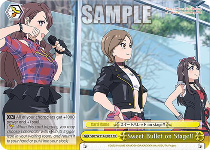 Sweet Bullet on Stage!! (SBY/W114-E031 CR) [Rascal Does Not Dream Series] | Cracking-Singles
