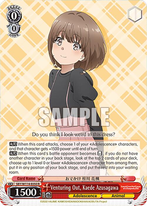 Venturing Out, Kaede Azusagawa (SBY/W114-E050 R) [Rascal Does Not Dream Series] | Cracking-Singles