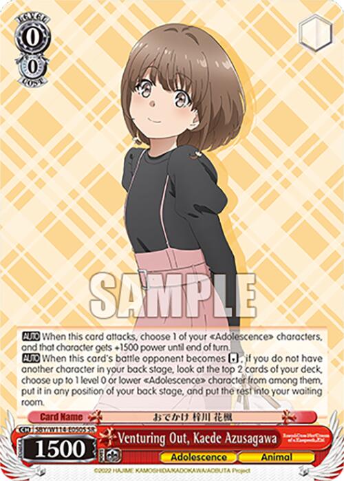 Venturing Out, Kaede Azusagawa (SBY/W114-E050S SR) [Rascal Does Not Dream Series] | Cracking-Singles