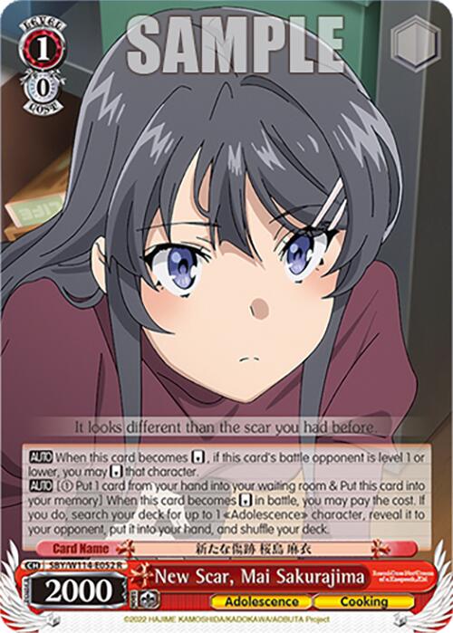 New Scar, Mai Sakurajima (SBY/W114-E052 R) [Rascal Does Not Dream Series] | Cracking-Singles