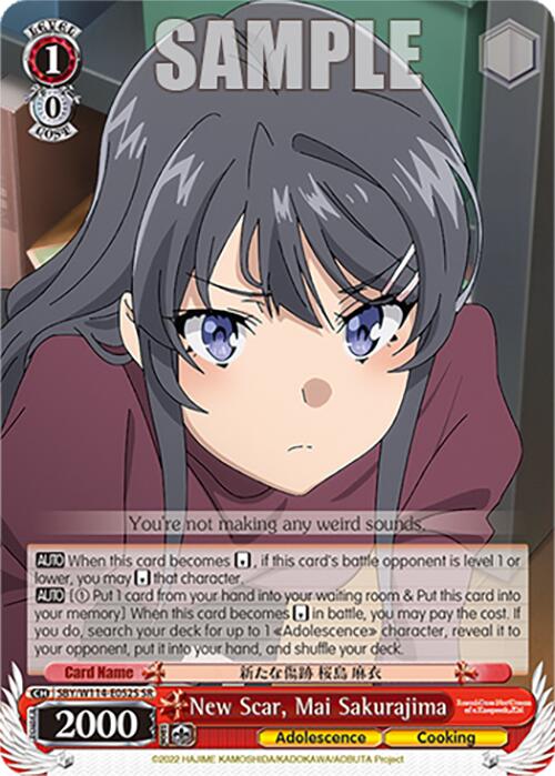 New Scar, Mai Sakurajima (SBY/W114-E052S SR) [Rascal Does Not Dream Series] | Cracking-Singles