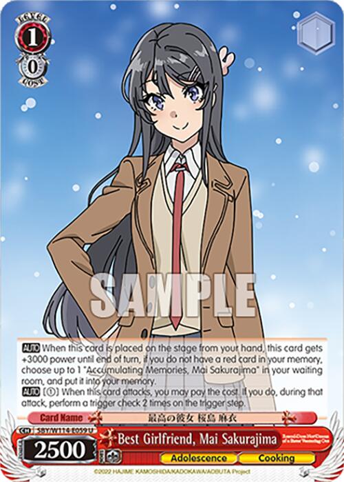 Best Girlfriend, Mai Sakurajima (SBY/W114-E059 U) [Rascal Does Not Dream Series] | Cracking-Singles