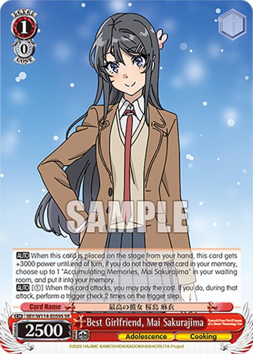 Best Girlfriend, Mai Sakurajima (SBY/W114-E059S SR) [Rascal Does Not Dream Series] | Cracking-Singles