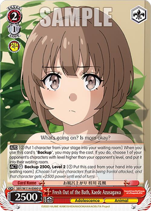 Fresh Out of the Bath, Kaede Azusagawa (SBY/W114-E060 U) [Rascal Does Not Dream Series] | Cracking-Singles