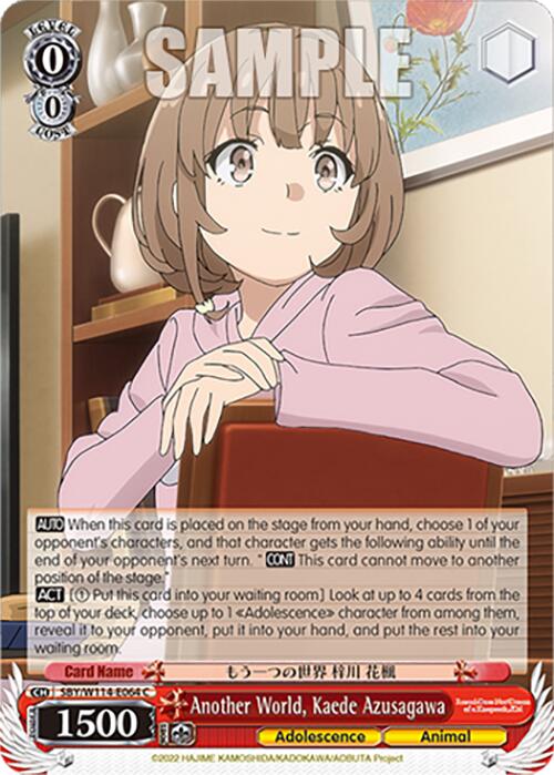 Another World, Kaede Azusagawa (SBY/W114-E064 C) [Rascal Does Not Dream Series] | Cracking-Singles