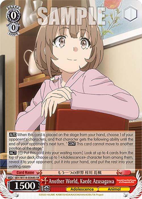 Another World, Kaede Azusagawa (SBY/W114-E064S SR) [Rascal Does Not Dream Series] | Cracking-Singles