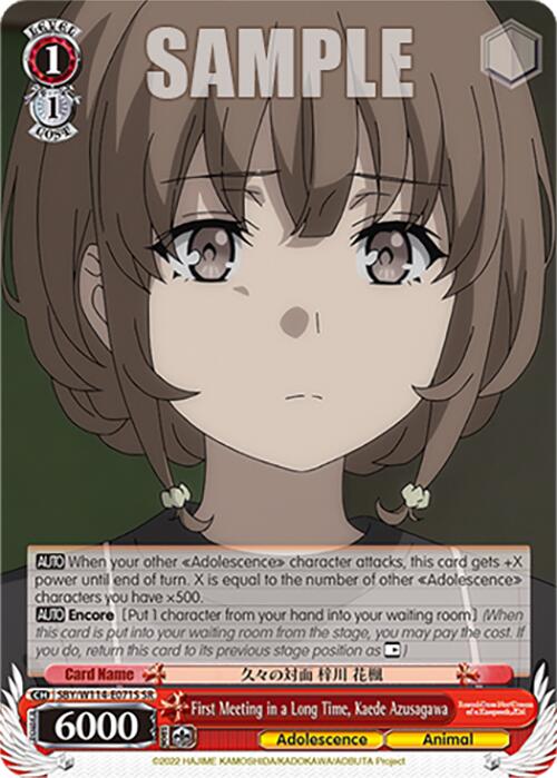 First Meeting in a Long Time, Kaede Azusagawa (SBY/W114-E071S SR) [Rascal Does Not Dream Series] | Cracking-Singles